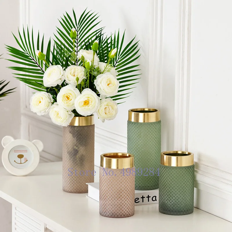 Creative glass vase Gold Transparent Hydroponics Flower arrangement Modern home decorations for wedding decoration | Дом и сад