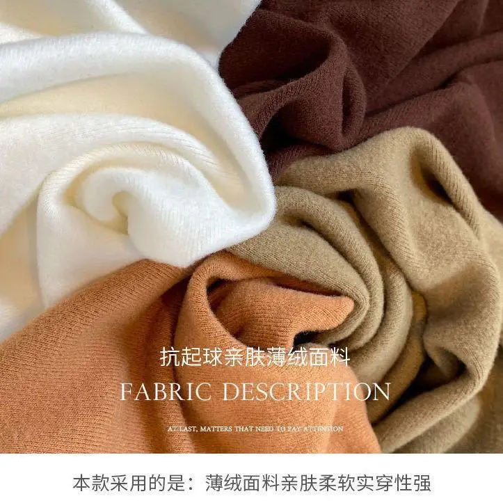 

Plus velvet padded semi-high neck bottom shirt women's season new foreign style Joker long sleeve t-shirt top tide tide