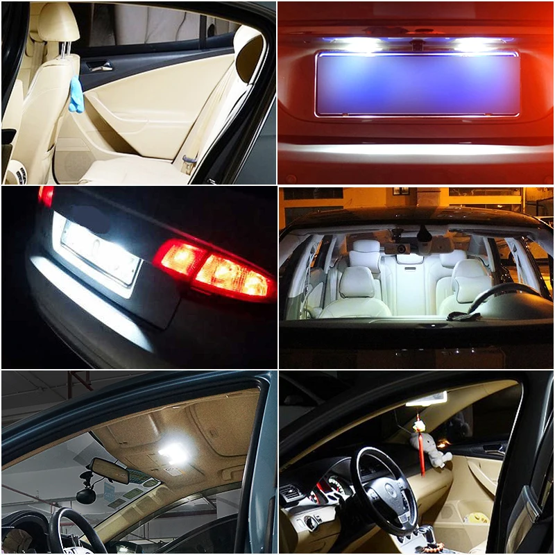 

4x Festoon 31mm 36mm 39mm 41mm C5W C10W LED Car Lights Canbus Error Free Interior Doom License Plate Lamps Reading Bulbs