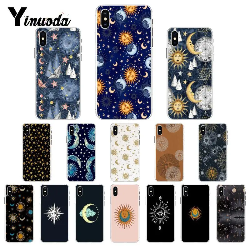 Yinuoda Солнце Луна звезды новое поступление чехол для телефона iPhone 8 7 6 6S X XS MAX 5 5S SE XR