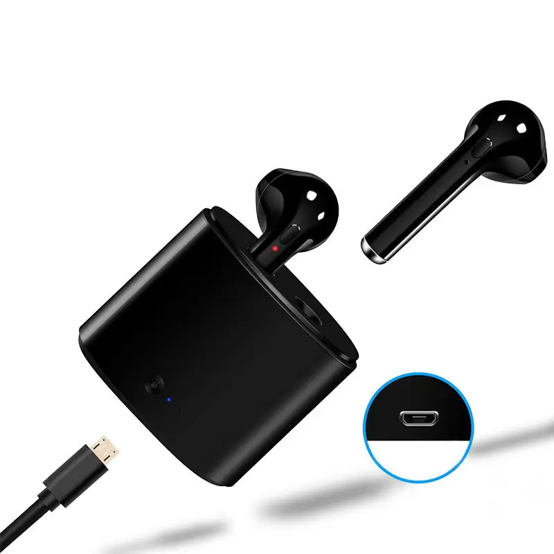 Мини Bluetooth наушники i7s tws беспроводные с зарядным боксом и микрофоном для iphone V8 M6T