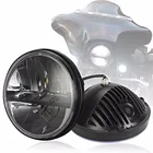 Фара для мотоцикла, 7-дюймовая круглая светодиодная фара дальнего и ближнего света для мотоцикла Harley Electra Glide Street Glide Road King