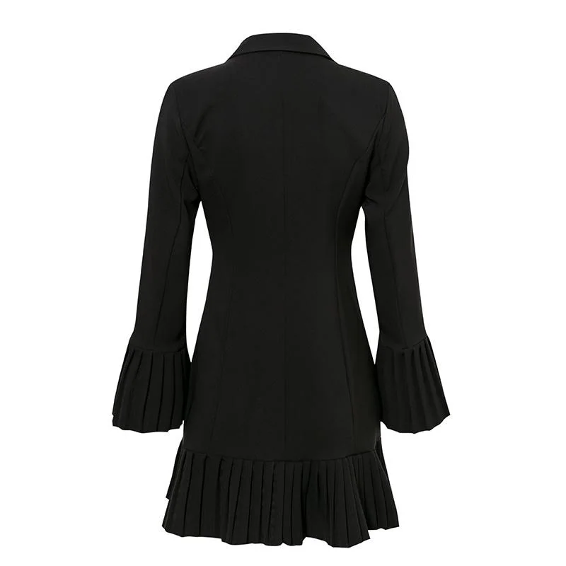 Женское двубортное платье SELLWORLDER офисное Повседневное жакет осенне зимние