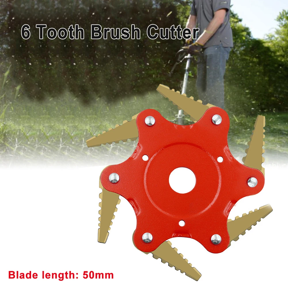 

universal 6 blades trimmer head for lawn mower Garden Tool trymer Brush Weed Cutter Blades 65Mn Steel hedge Grass Trimmer Head