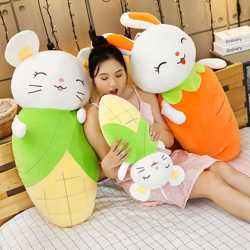 Милая плюшевая игрушка в виде моркови кролика мягкая мультяшная кукурузная мышь