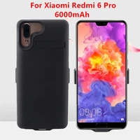 powerbank cases for xiaomi redmi 6 pro external battery cover 6000mah portable charger power bank charging cases