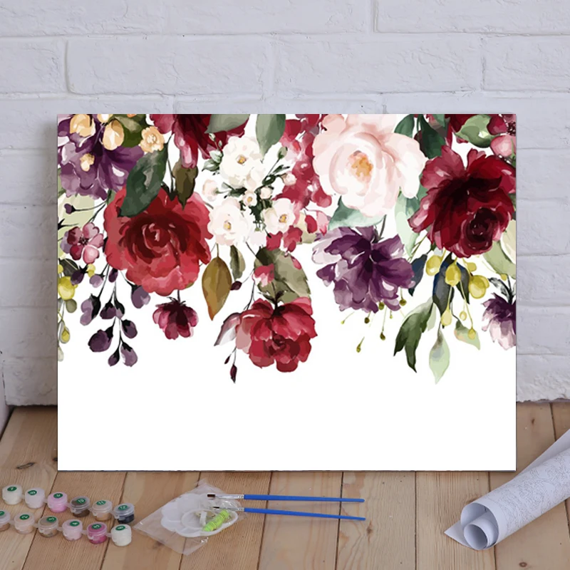 DIY картина маслом Раскраска по номерам ручная роспись рисование на холсте