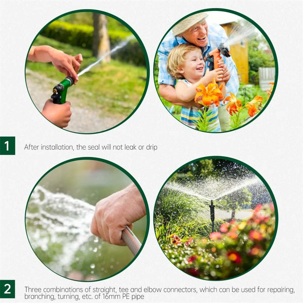 

40pcs Practical Irrigation Tubing Fittings Gardening Elbows Couplings End Cap