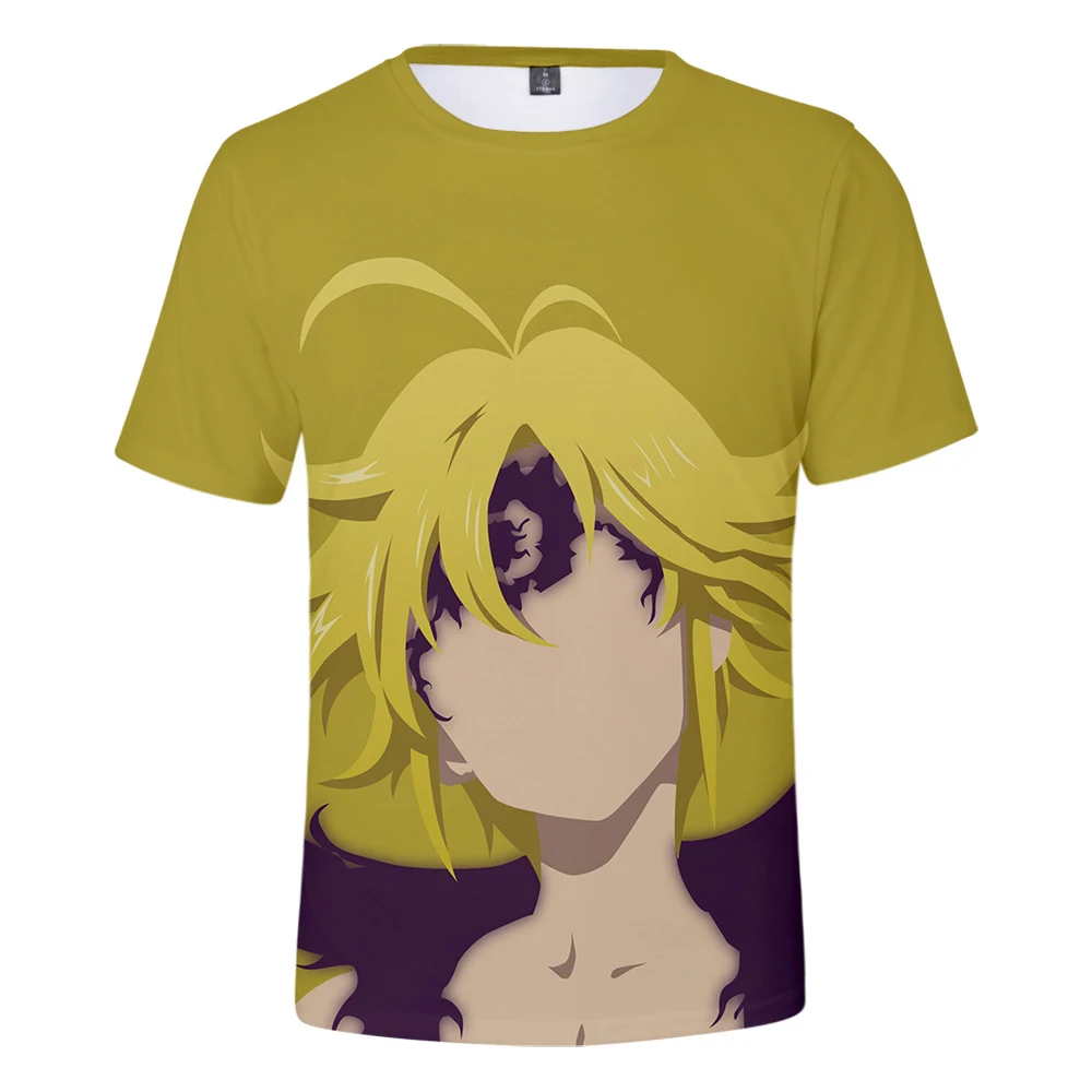 

3D meliodas Casual T shirt Suitable New Summer t shirt Men Women Short Sleeve 3D T shirt girls boys Tees Hip hop t-shirt Tops
