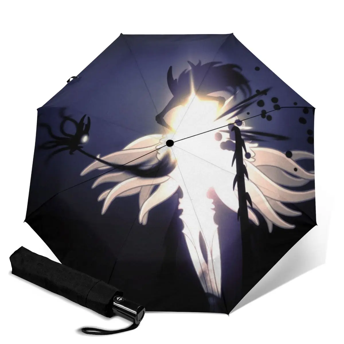 

Мужской и мужской автоматический 3-складной Зонт HUAZI, 8 ребер, сильное ветро, 3D-печать, классический уличный солнцезащитный козырек, 2021