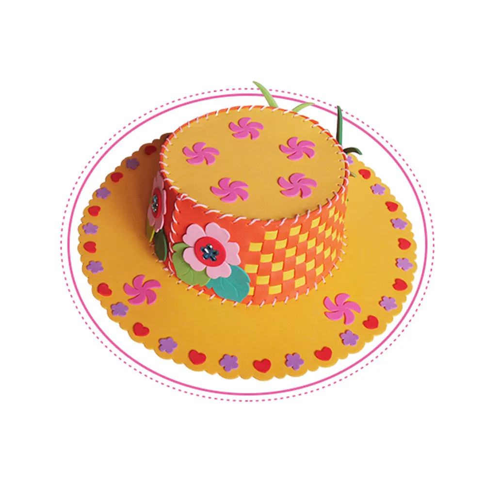 Красочные ЕВА ручной работы шляпа Дети обучения DIY Раннее Образование ремесла