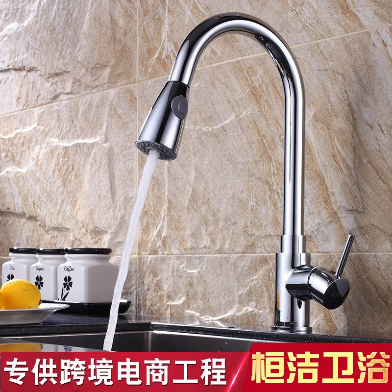 Huang Jie Ванная комната полностью медная проволока рисунок кухонный водопроводный