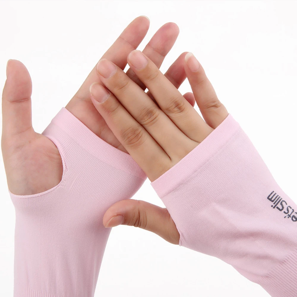 

Fashion ice sleeves ice silk sunscreen sleeves Outdoor Long Gloves Sun Hand Protector Cover summer cycling driving Arm gloves