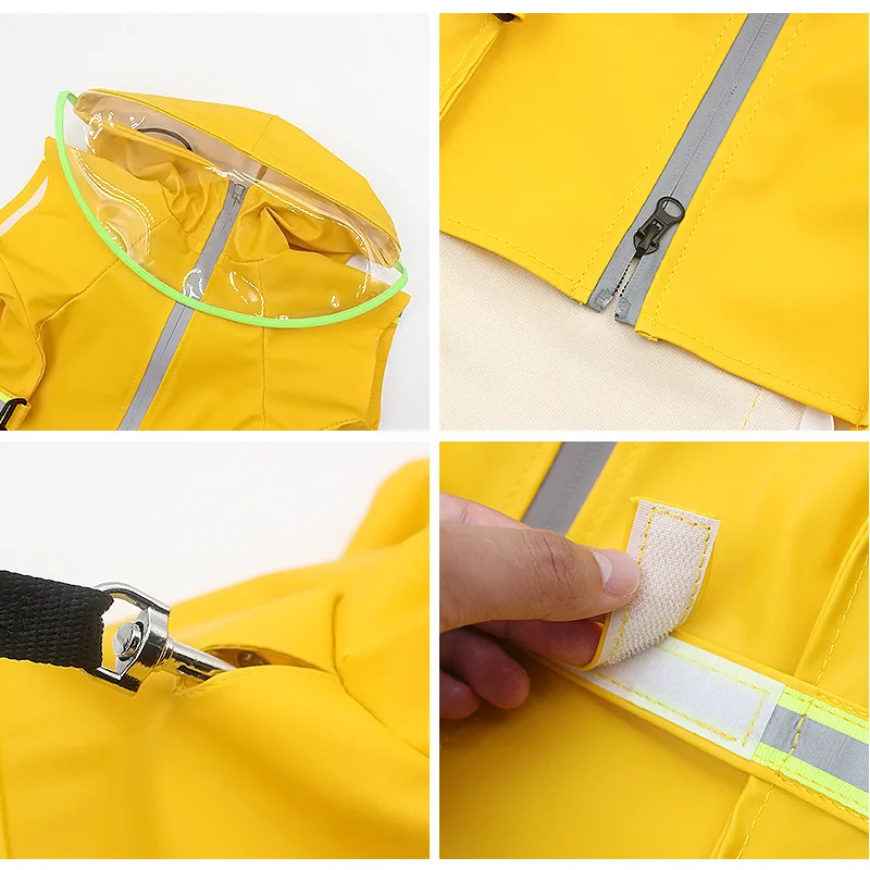 

Dog Raincoats Reflective Large Dogs Raincoat Outdoor Breathable Waterproof Fashion Jacket Hooded Raincoat To Keep Out The Rain