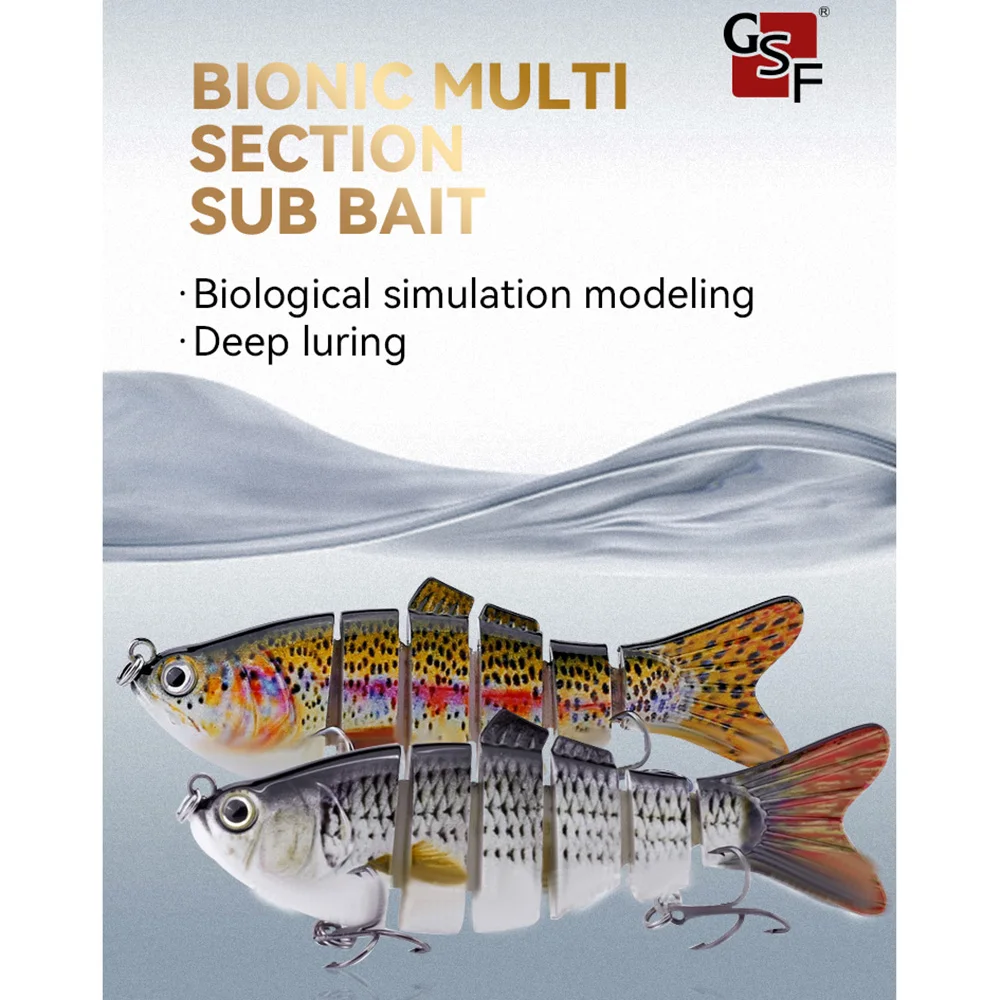 

3D Sinking Wobblers Fishing Lures 18g 95mm Segments Floating Wobblers Fishing Lure Multi Jointed Swimbait Hard Artificial Bait