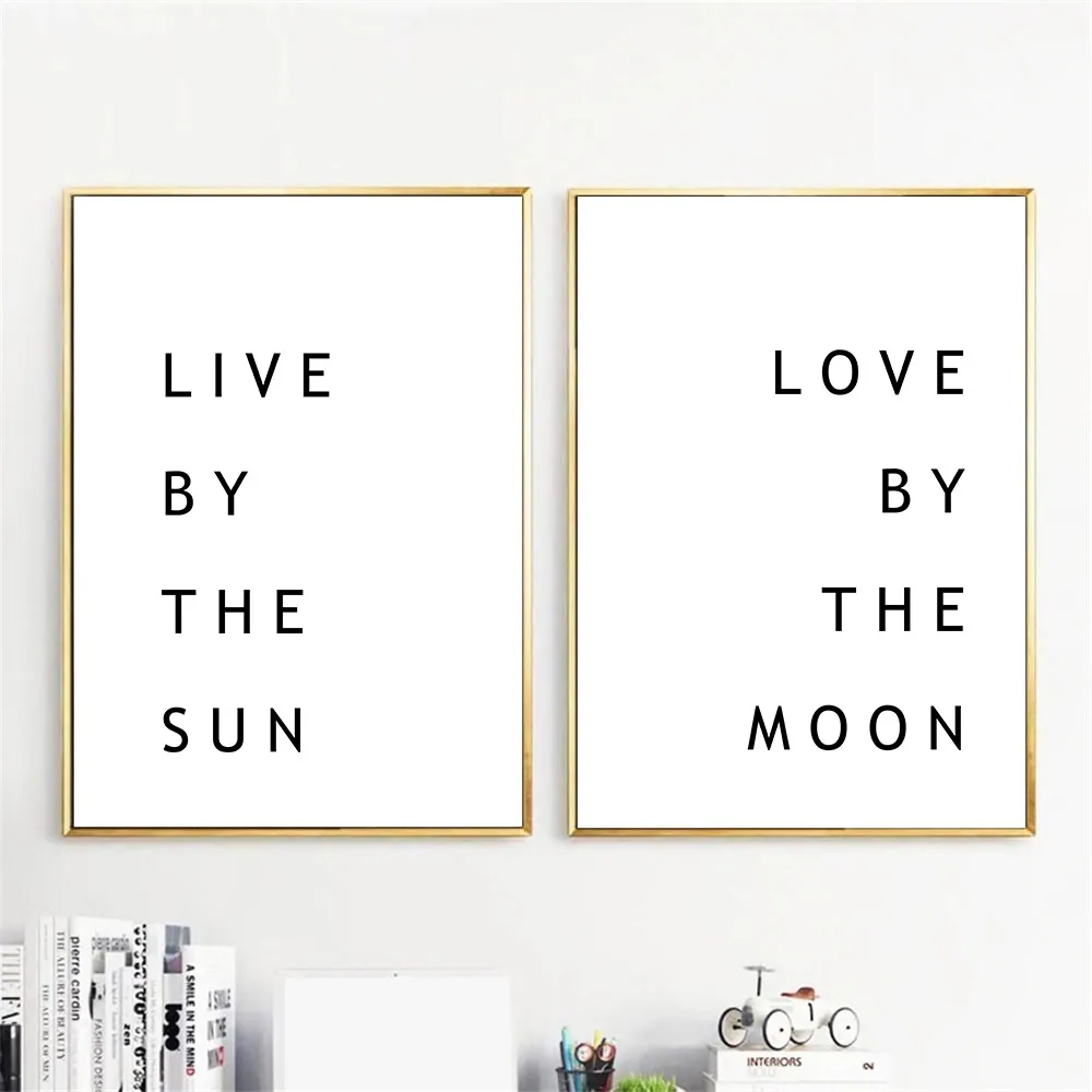 Картина на холсте Живи от солнца Любовь Луны |