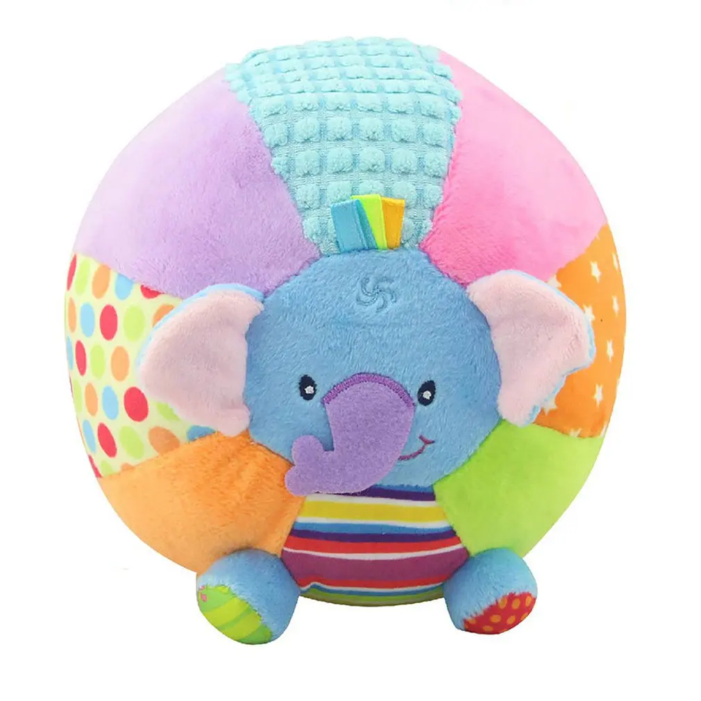 

Cute Cartoon Animals Doll Baby Toy Soft Plush Toy with Sound Hand Rattles Funny Playing Soothing Toy