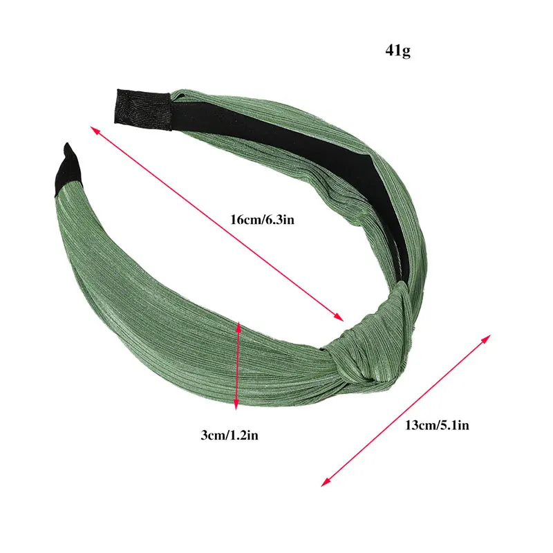 

Simple Style Knotted Hairbands Solid Color Head Hoop 1PC Women Striped Cross Headband Fashion Simple Wide Brimmed Hair Hoop