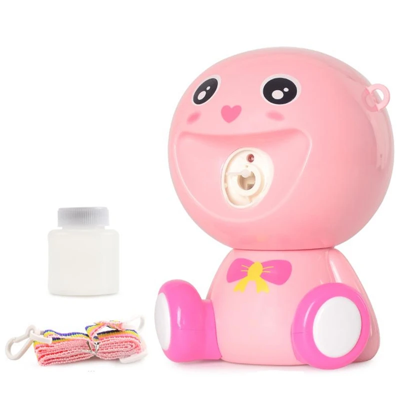 

Children Cartoon Bubble Machine Hanging Lights Music Electric Bubble Machine One-Key Bubble