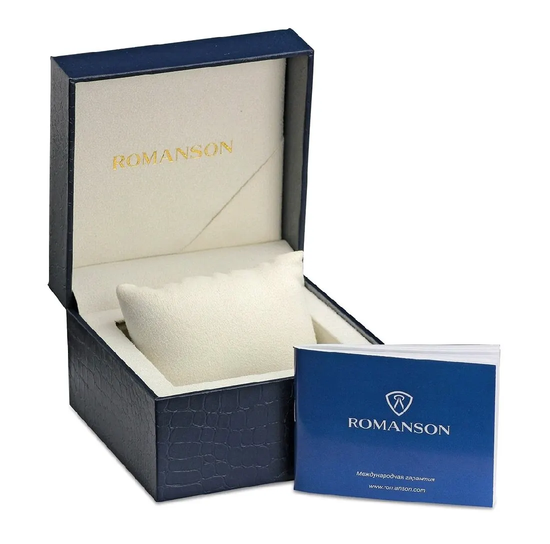 Часы ``Romanson`` RL 0B12L LG(BK) женские наручные часы в золотистом круглом корпусе |