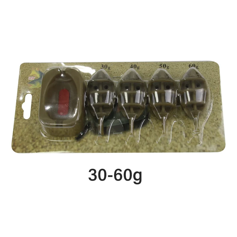 30 40 50 60g set Mosodo, форма для ловли карпа, 15 г, 20 г, 25 г, 35 г, 30 г, 40 г, 50 г, 60 г, встроенные кормушки, высокая емкость, свинцовое грузило, Метатель наживки - Цвет: 30 40 50 60g set