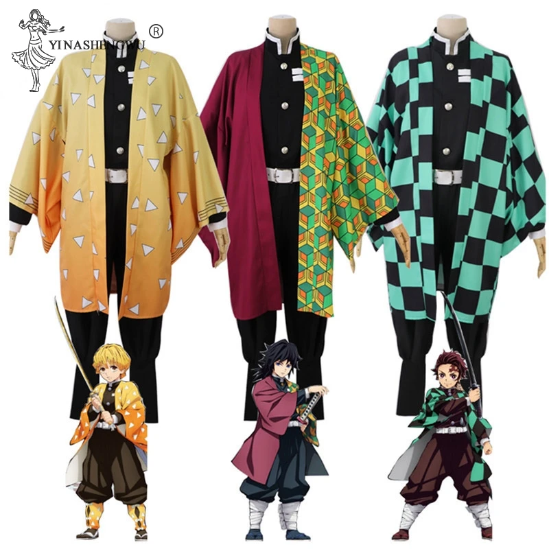 

Аниме Demon Slayer Косплей Костюм Kimetsu no Yaiba Kamado Tanjirou Kamado Nezuko Agatsuma Zenitsu косплей костюм унисекс