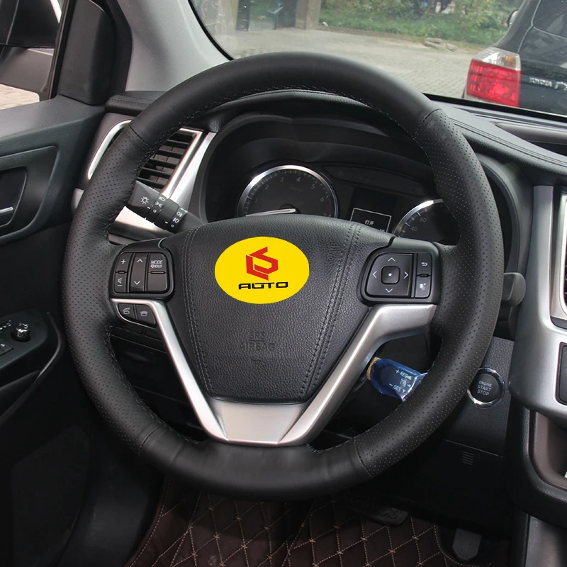 Оплетка на руль для Toyota Highlander 2015 2017 Sienna Tampa do volante carro автомобильные