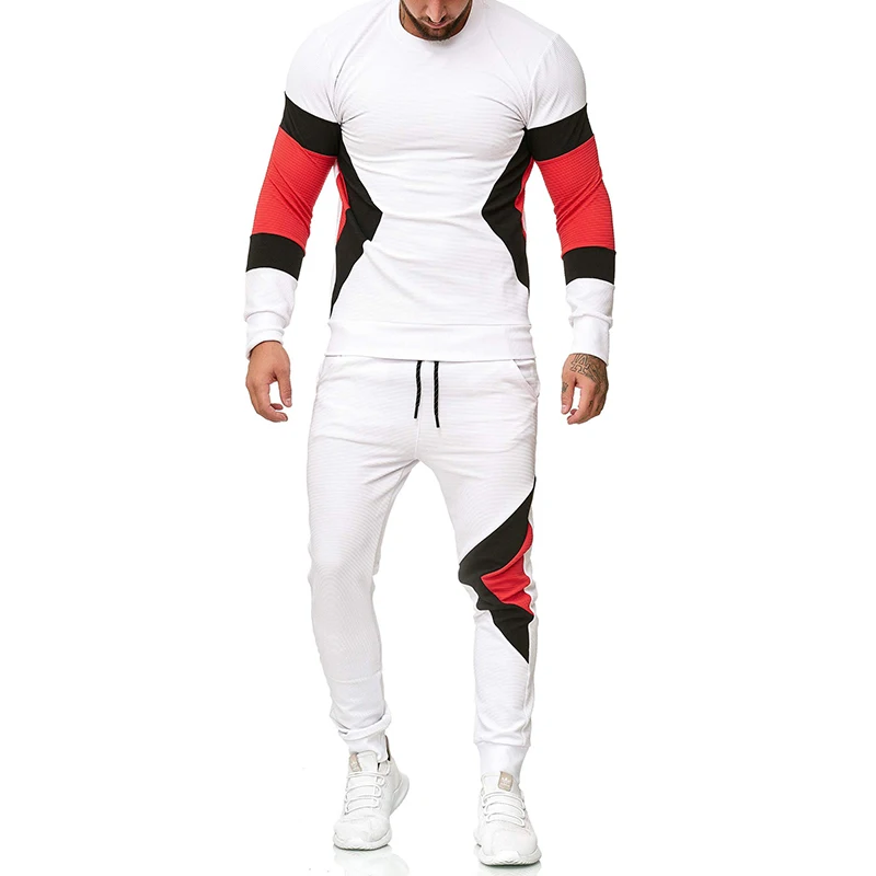 

2020 Color matching tracksuit men high-quality mens sweatshirt fashion trend hip-hop Hedging sportswear + casual pants S-2XL