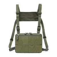 outdoor water resistant chest bag tactical molle chest bag hands free utility chest pack front chest gear pouches for running