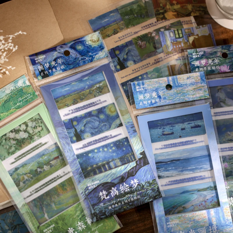 

5Sheet Roaming Painting Dream Series Stickers For Scrapbook Dairy Journal Stationary Cups Album Envelope Gift Notebook Decor DIY