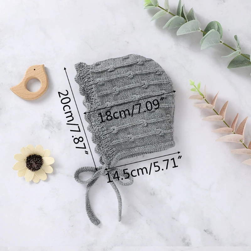 

Autumn Winter Warm Baby Hat Kids Lace Knitted Beanie Infants Solid Color Bonnet P31B