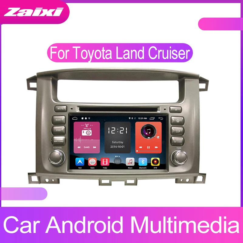 ZaiXi 2 DIN Android Сенсорный экран для Toyota Land Cruiser 100 2002 ~ 2008 автомобильный мультимедийный