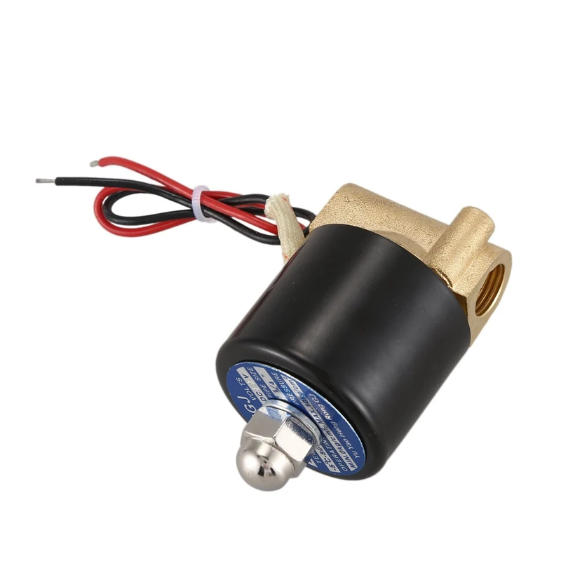 Промо акция! 1/4 &quotDC12V латунь Соленоидный клапан вода газ NC 5 ~ 100C Новый| |