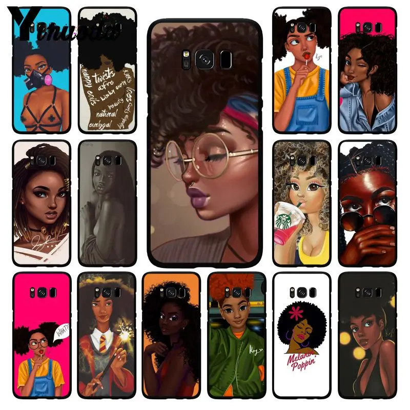 Yinuoda 2bunz Melanin Poppin Aba Black Girl Африканский чехол для телефона Samsung Galaxy S20 S10 Plus S10E S6 S7 S8 S9