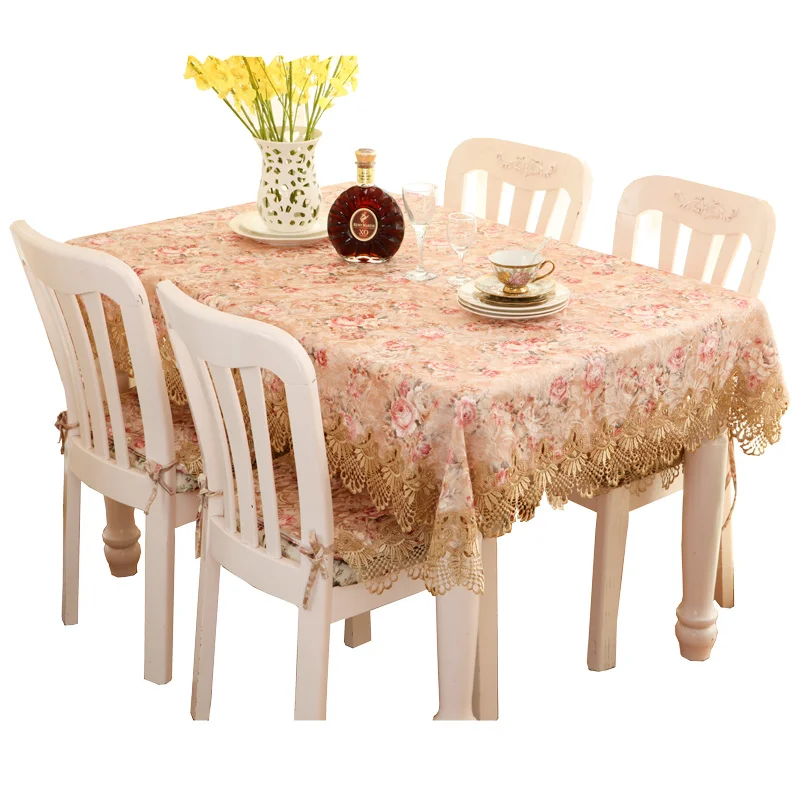 

Luxury retro high-end cloth table cloth home golden lace tea table cloth TV cabinet cover dark high-end products