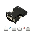 HDMI совместимый конвертер VGA мама папа, адаптер аудиокабеля 3,5 мм, видеовыход 1080p FHD для ноутбуков, ТВ мониторов