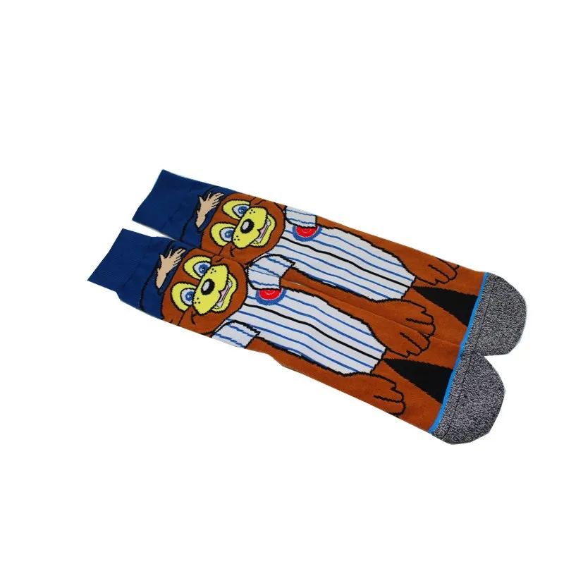 Cartoon pattern print socks cute fun men cotton lovers sock soft comfort breathable autumn winter sporting casual anime harajuku
