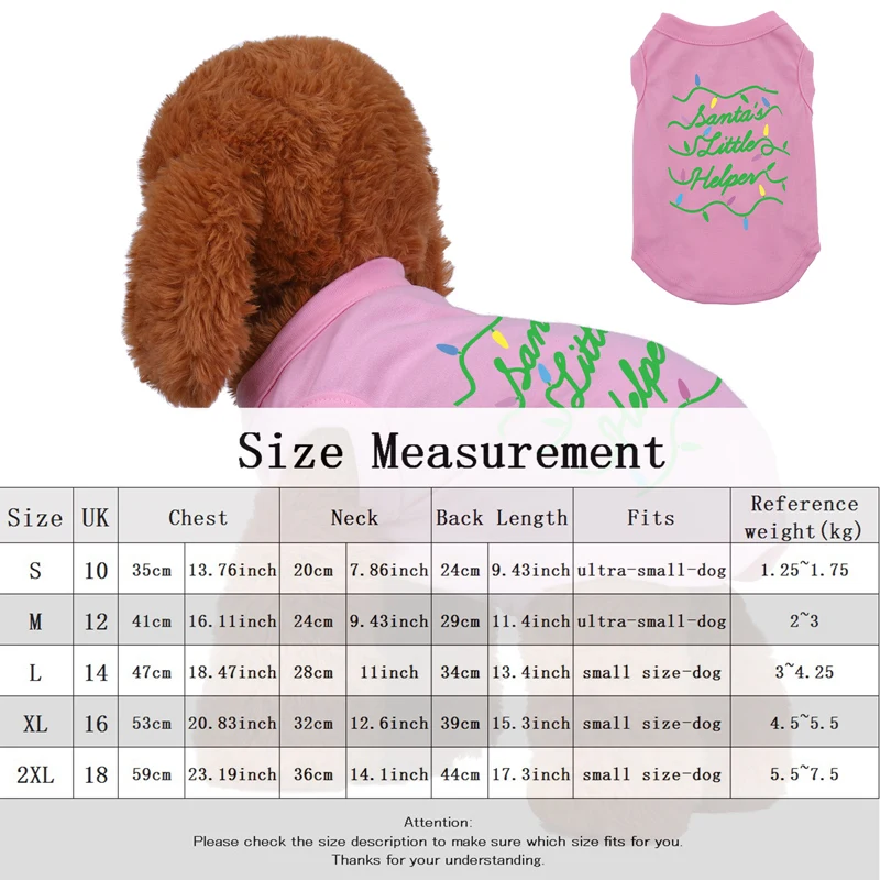 

Pet Christmas Vest Clothes Flower Vine Letter Pattern Cute Pet Sleeveless Clothes for Dogs Xmas Festival Birthday Clothes