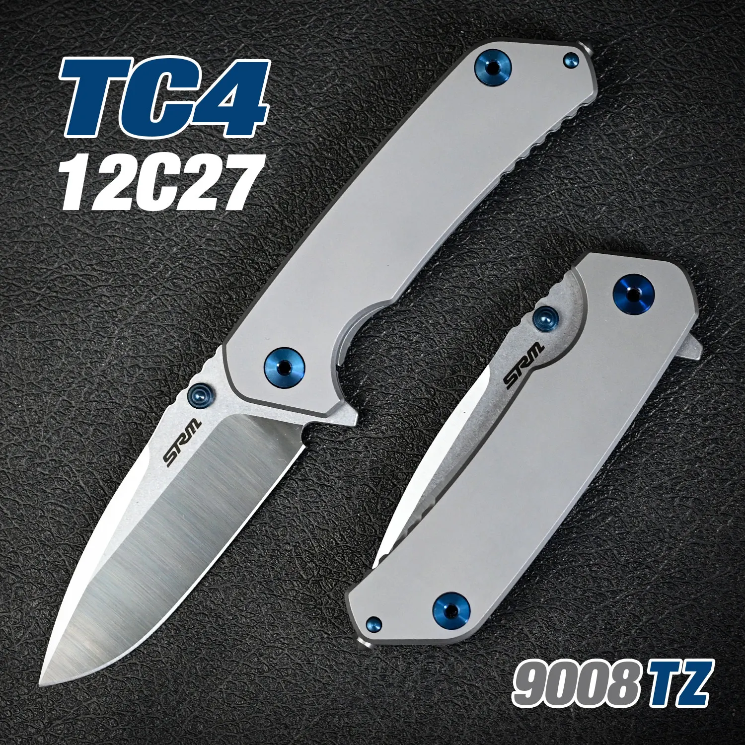SANRENMU 9008-TZ карманный нож TC4 титановый 12C27 для охоты кемпинга тактический
