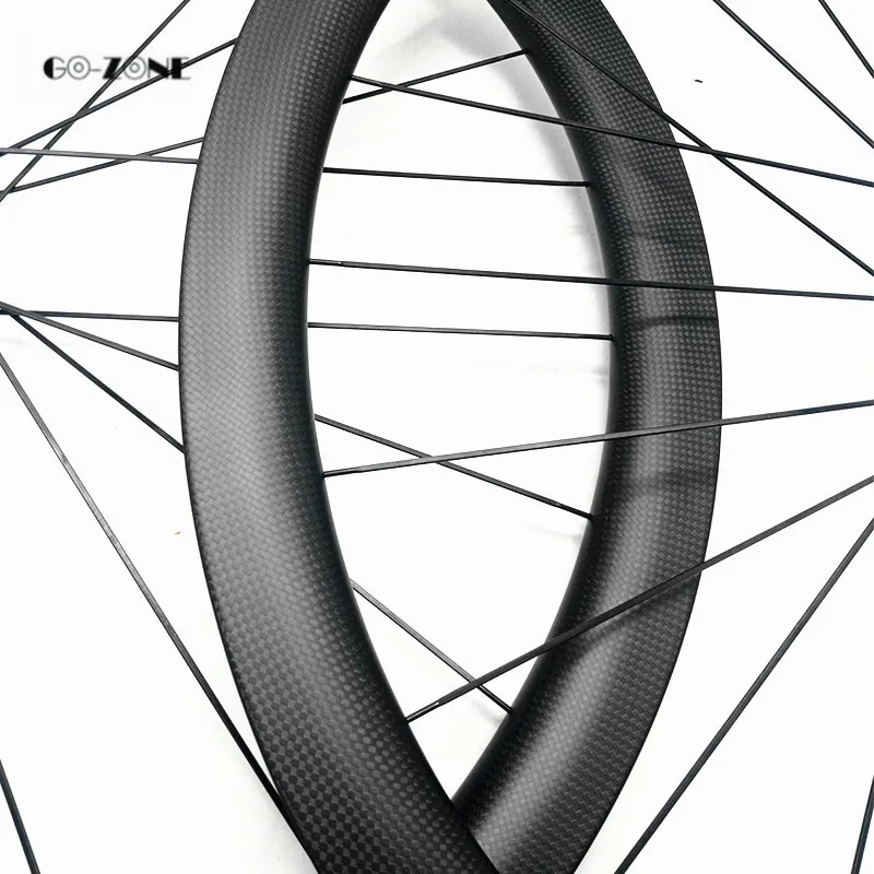 Углеродные дорожные колеса 50x25 мм трубчатые Асимметричные дисковые велосипедные