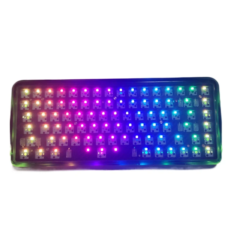 

Everglide smoke black SK84 Bluetooth keyboard hot swap RGB 84 keyboard 75% size carbon fiber new gk84