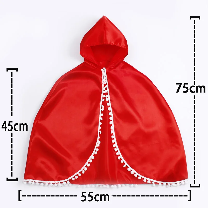 CL01-Red Костюм принцессы; накидка; Красная Шапочка на Хэллоуин; накидка Анны; плащ принцессы для костюмированной вечеринки - Цвет: CL01-Red