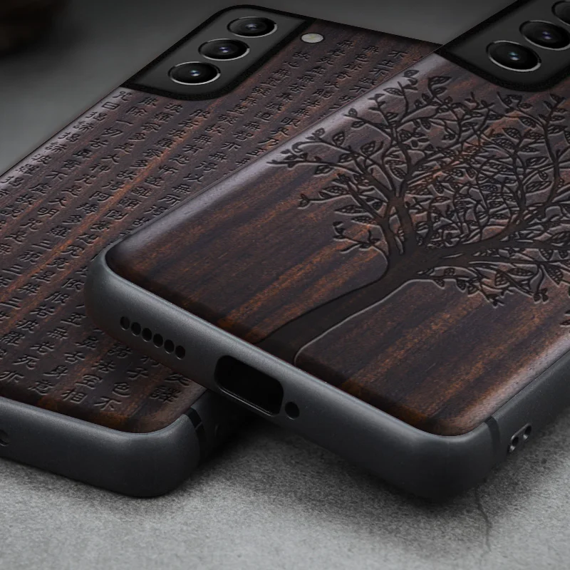 carveit carved wood cases for samsung galaxy s21 plus ultra accessory premium soft edge cover wooden shell protective phone hull free global shipping