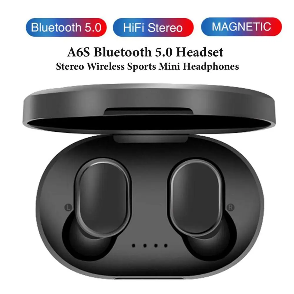 A6S TWS Airdots гарнитура 5 0 Bluetooth стерео наушники с шумоподавлением микрофоном для Redmi