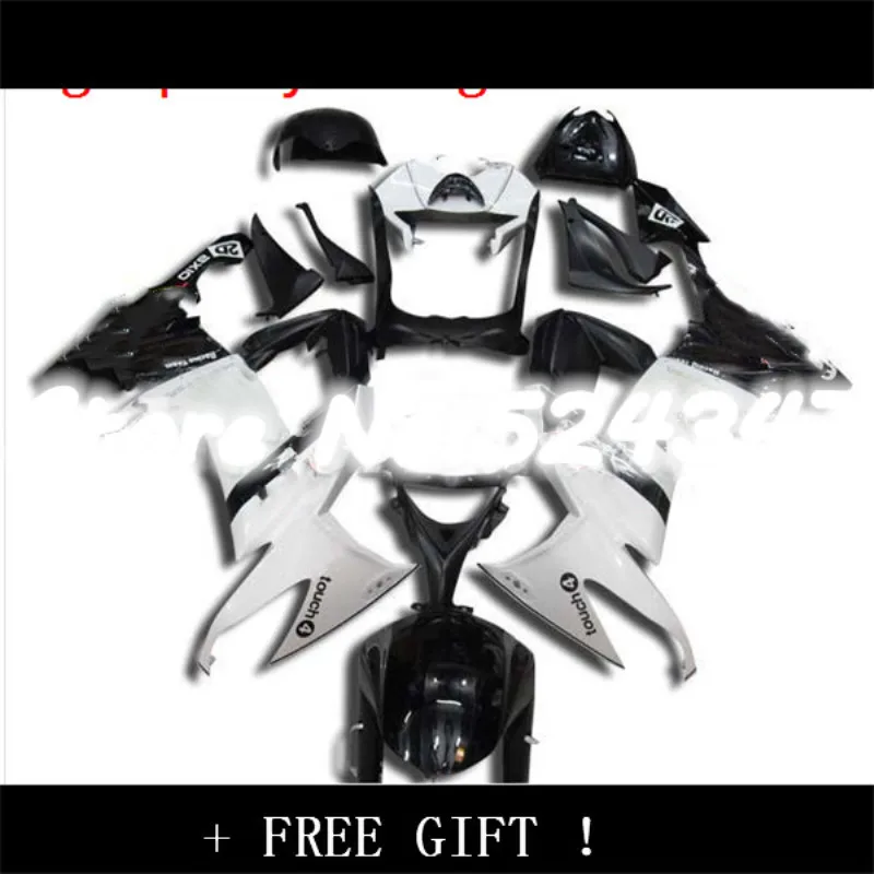 

Upgrade your fairings kit for KAWASAKI Ninja ZX10R 2008 2009 2010 plastic sports racing fairing kits ZX 10R 08-10 white black