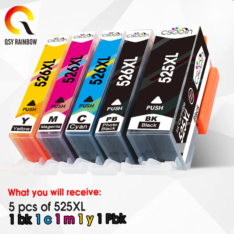 5 шт. картриджи для принтера Canon PGI 525 CLI 526 IP4850 IP4950 IX6550 MG5150 MG5250 MG5350 MG6150 | Компьютеры и
