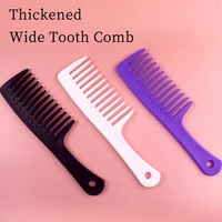 large pp material wide tooth combs hanging hole handle grip curly hair styling hairdressing hairbrush comb