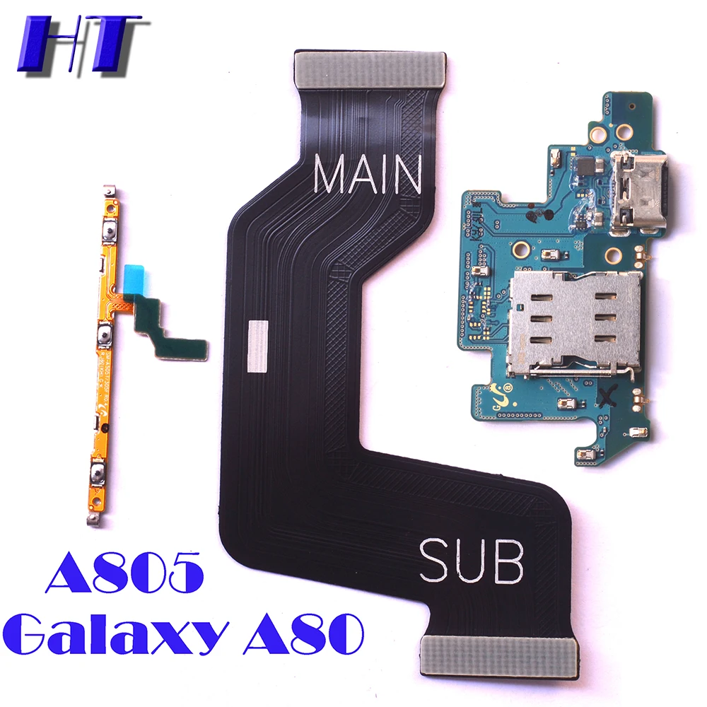 Для Samsung Galaxy A80 A805F A805DS A805FN Боковая кнопка регулировки громкости питания