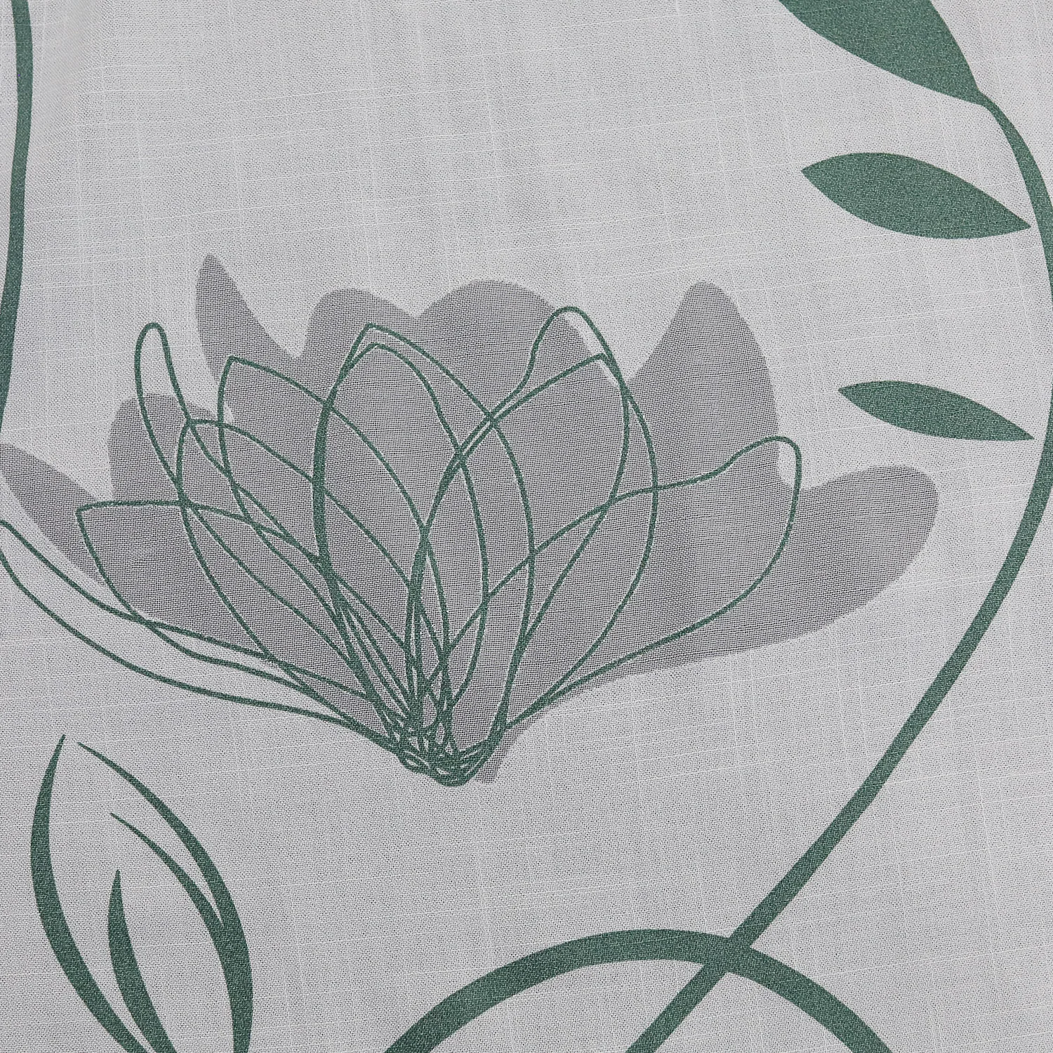 

Roman Shade Pastoral Lotus Printed Window Curtain Voile Polyester Drapery Valance Panel for Kitchen Balcony Tab Top