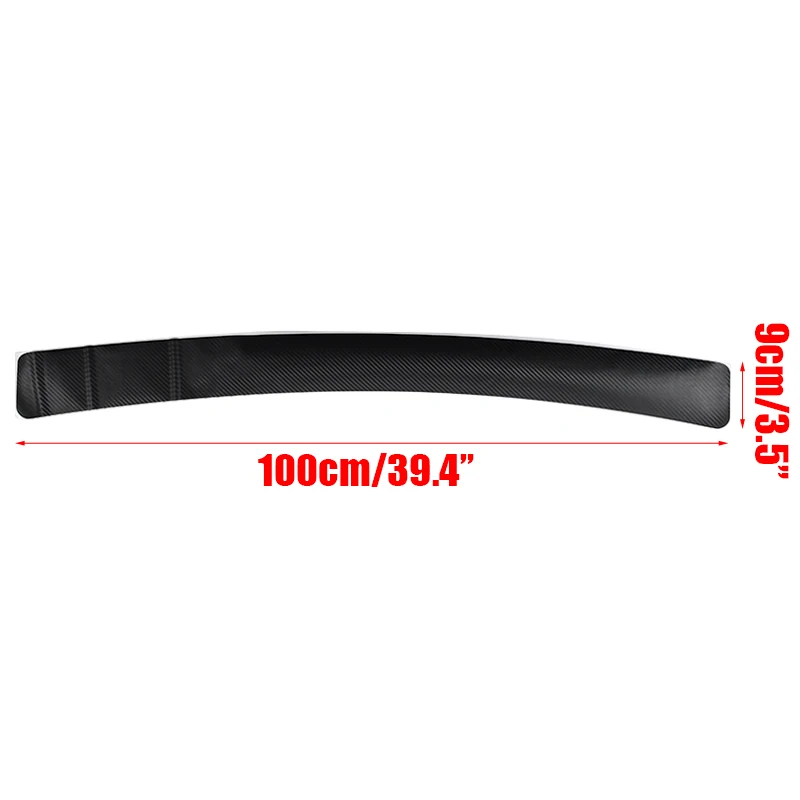 

1pc Black PVC Carbon Fiber Auto Car Rear Bumper Protector Corner Trim Sticker Accessories Anti-slip Anti-scratch Parts